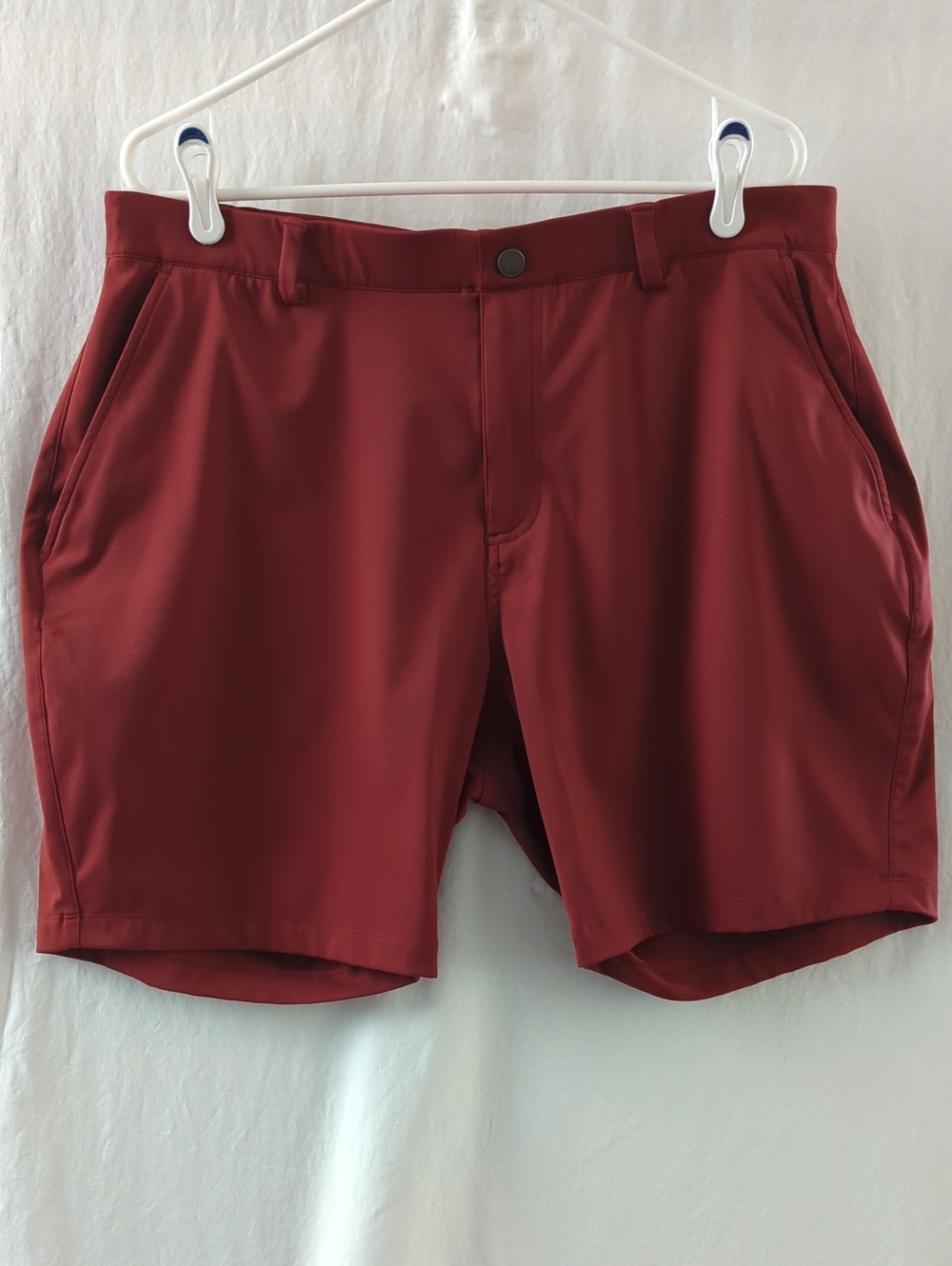 Redvanly Hanover Pull-On Golf Shorts | Maroon |Brick Red XL 7.5" Inseam